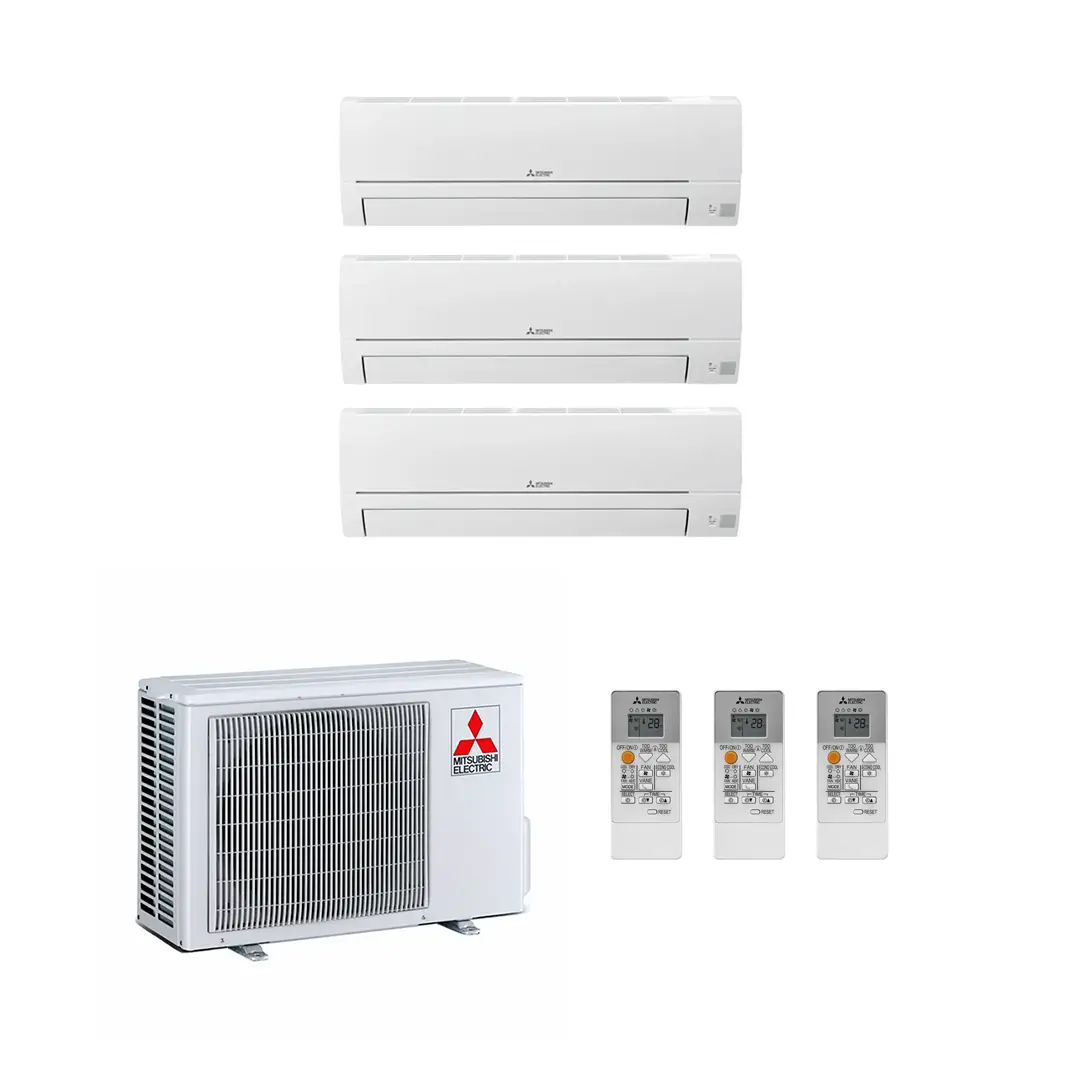 Mitsubishi Electric HR trio split systeem 3x 2,5 k